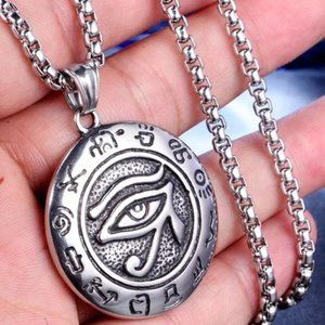 🎀Egyptian eye of horus silver necklace